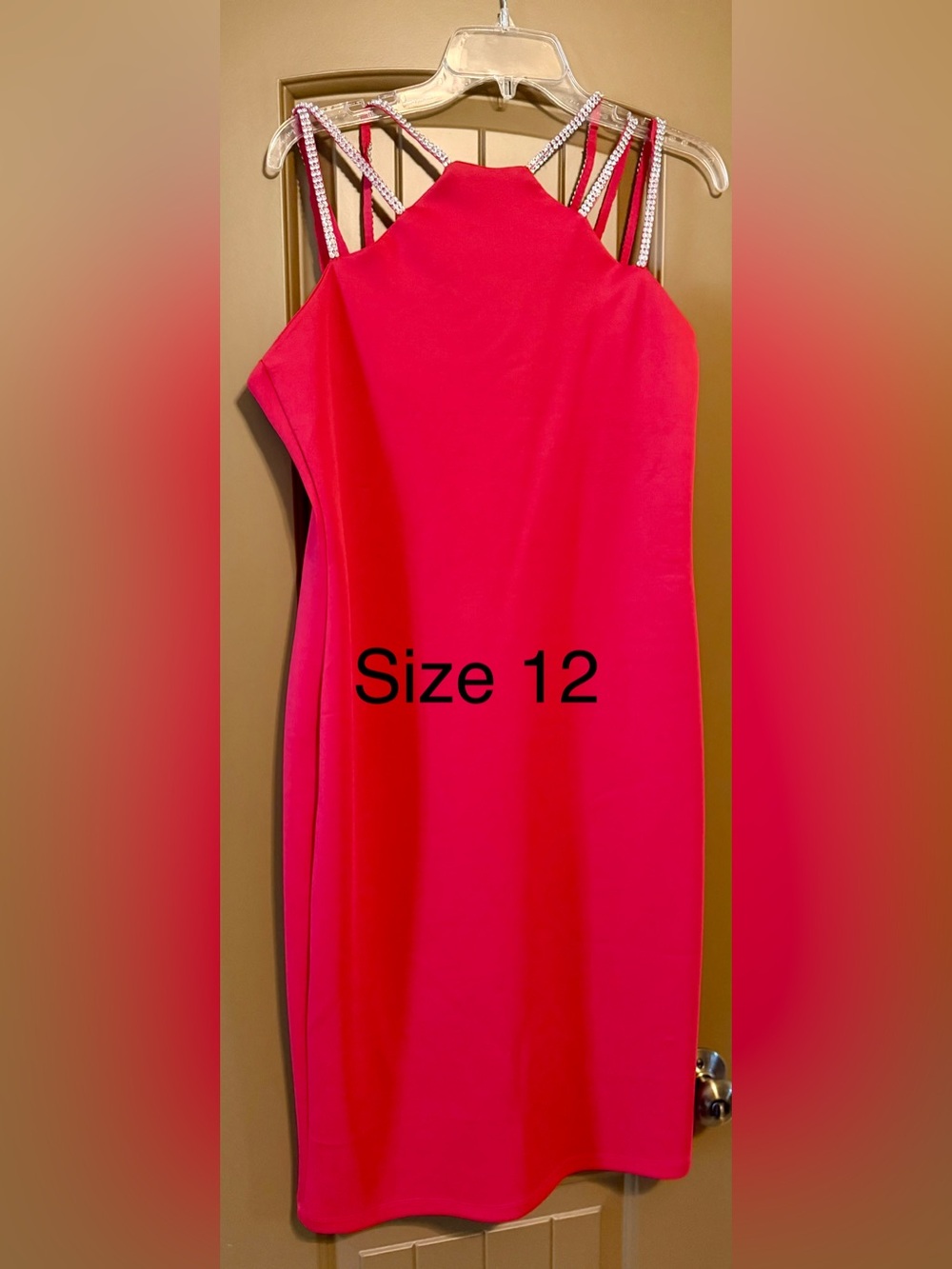 Bright Hot Pink Sheath Dress